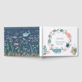 海の水の色の下でリースベビーシャワー ゲストブック (全面)