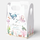 海の水の色の下で動物の海の赤ちゃんシャワー フェイバーボックス (オープン)