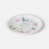 海の水の色の下で動物の海の赤ちゃんシャワー ペーパープレート (アングル)