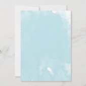 海の水の色の下で動物の海の赤ちゃんシャワー 招待状 (裏面)