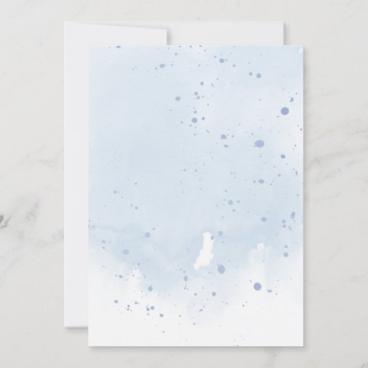 海の水の色の下で動物の海赤ちゃんシャワー 招待状 (裏面)