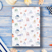 海の水の色の下で男の子の赤ちゃんシャワー 招待状