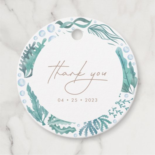 海の水の色の下に航海のありがとう フェイバータグ (正面)