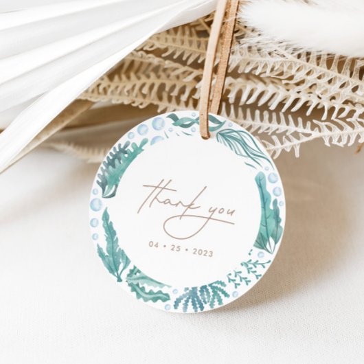 海の水の色の下に航海のありがとう フェイバータグ