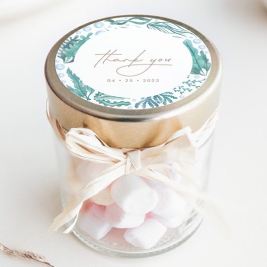 海の水の色の下に航海のありがとう ラウンドシール