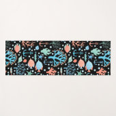 海の水の色の下のパターン暗い ヨガマット (正面(横))