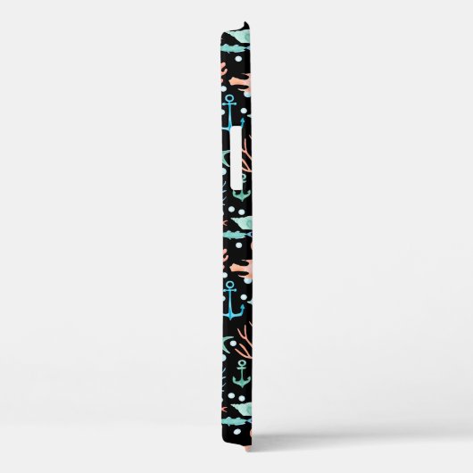 海の水の色の下のパターン暗い Case-Mate iPhoneケース (裏面 / 右)