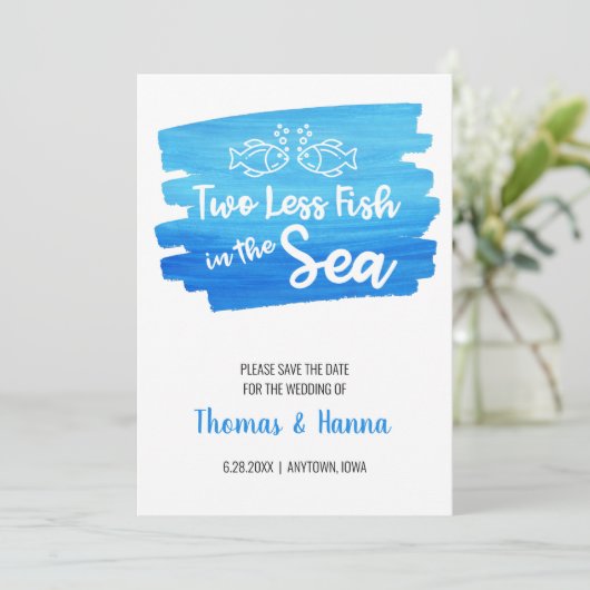 海の水の色の中の二つ結婚の魚 セーブザデート (スタンド正面)