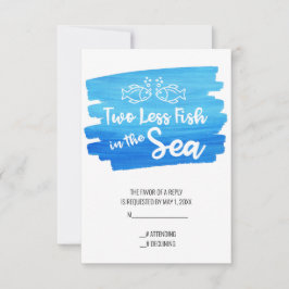 海の水の色の中の二つ結婚の魚 出欠カード