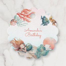 海の水の色の誕生日パーティーの下で魔法 フェイバータグ