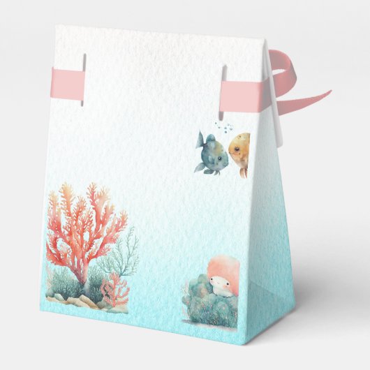 海の水の色の誕生日パーティーの下で魔法 フェイバーボックス (裏面サイド)