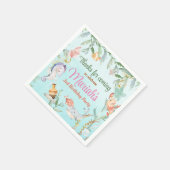 海の水の色の誕生日 スタンダードカクテルナプキン (角)