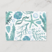 海の水の色の赤ちゃん航海ののシャワーの下 アドバイスカード (裏面)