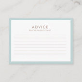 海の水の色の赤ちゃん航海ののシャワーの下 アドバイスカード (正面)