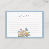 海の水の色の赤ちゃん航海ののシャワーの下 アドバイスカード (正面)