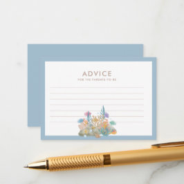 海の水の色の赤ちゃん航海ののシャワーの下 アドバイスカード