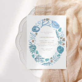 海の水の色の赤ちゃん航海ののシャワーの下 招待状