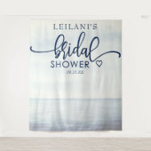 海の水彩ウェディングシャワー タペストリー (正面)