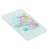 海の水彩下の人魚とクラゲ マグネット (右側)