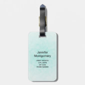 海の水彩下の人魚とクラゲ ラゲッジタグ (裏面縦)