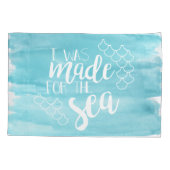 海の水彩画の枕箱のために作られる 枕カバー (裏面)