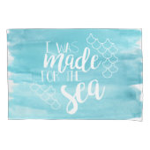 海の水彩画の枕箱のために作られる 枕カバー (正面)