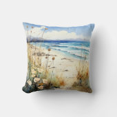 海の水彩 クッション (正面)