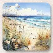 海の水彩 コースター (正面)