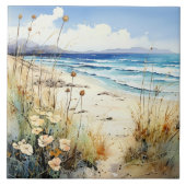 海の水彩 タイル (正面)