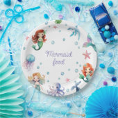 海の水色の下のマーメイドパーティー ペーパープレート (パーティー)