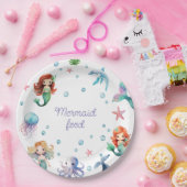 海の水色の下のマーメイドパーティー ペーパープレート (パーティー)