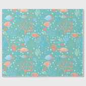 海の水色の下 ラッピングペーパー (フラット)