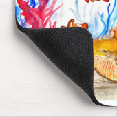 海の水色の魚の海沿岸海の下 マウスパッド (コーナー)