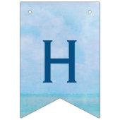 海の水色（リタイアメント用フリップフロップ付き） バンティングフラッグ (第1の旗)