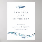 海の沿岸の歓迎サインの中の2つ少ない魚 ポスター (正面)