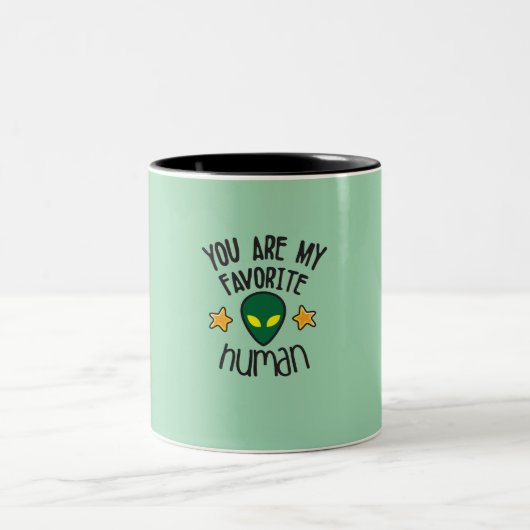 海の泡のお気に入りのな人間のマグ ツートーンマグカップ (中央)