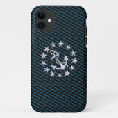 海の泡のクロムヨットの旗の車のなグリルのプリント Case-Mate iPhoneケース (裏面)