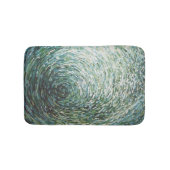 海の泡の緑及びブラウンの頂点に達する波のバス・マットJuul バスマット (正面)