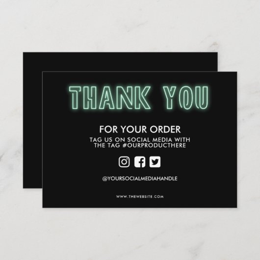 海の泡ネオンサインありがとうメディアインサート (正面/裏面)