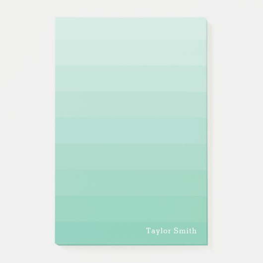 海の泡青々としたストライプ ポストイット (正面)