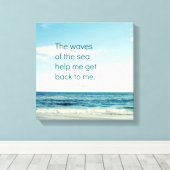 海の波が私に戻救済る引用文 キャンバスプリント (インサイチュ (ウッドフロア))