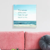 海の波が私に戻救済る引用文 キャンバスプリント (インサイチュ (リビング))