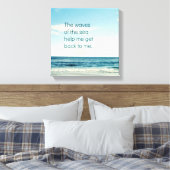 海の波が私に戻救済る引用文 キャンバスプリント (インサイチュ (寝室))
