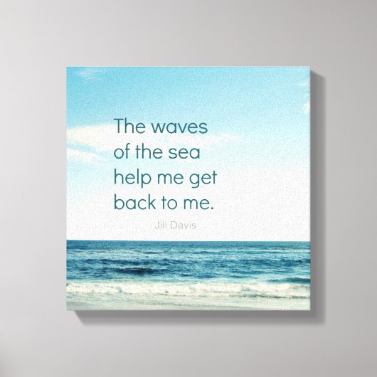 海の波が私に戻救済る引用文 キャンバスプリント (正面)