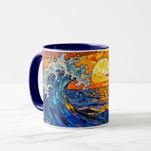 海の波とサンセット マグカップ (正面左)