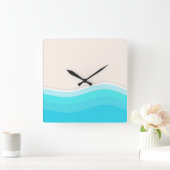 海の波のビーチ。 スクエア壁時計 (ホーム)