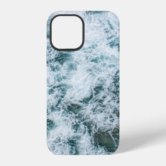 海の波の上からの眺め iPhoneケース (裏面)