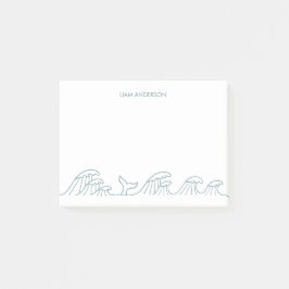 海の波の沿岸の子供たちオリジナルグッズ ポストイット