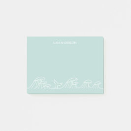 海の波の沿岸の子供たちオリジナルグッズ ポストイット