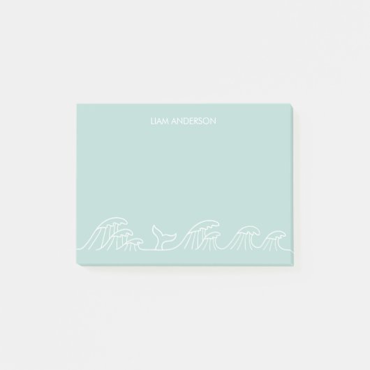 海の波の沿岸の子供たちオリジナルグッズ ポストイット (正面)